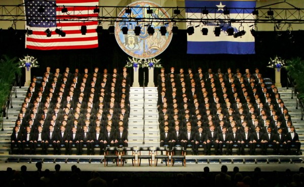 The curtain opens on the 259 graduates of the Class of 2014.