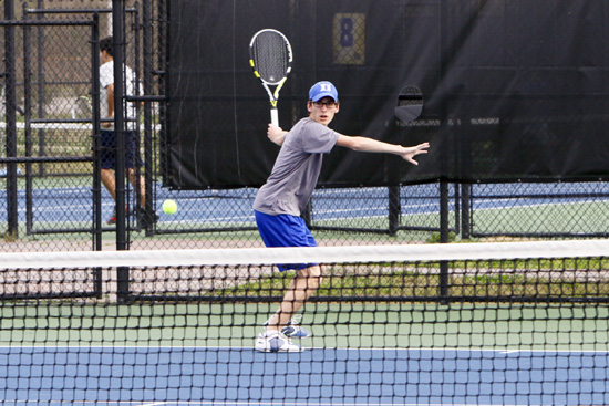 Against Country Day on March 26, junior Jordan Lacoste won in singles, as well as a doubles match with fellow junior Andrew Tufts.