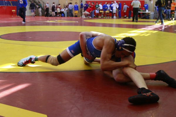 Senior Jackie Robinson makes a move on an opponent at the Trey Culotta Invitational at Brother Martin High School.