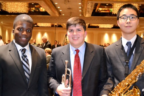 Three Blue Jays make the 2013 All-State Band: From left are senior Richard Williams, junior Patrick Fine, and sophomore Jae Kweon.