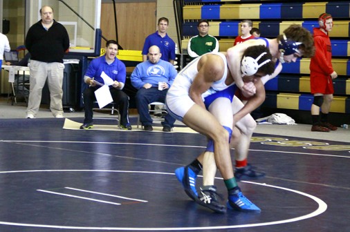 Sophomore Griffin Mason wrestles at the Greater New Orleans City Wrestling Championships at Holy Cross on Saturday, Jan. 25.