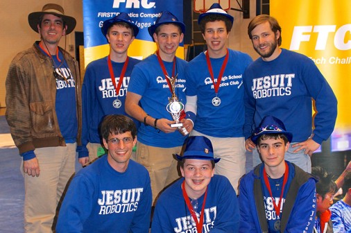 The Robotics Club took first place at the 2nd Annual Hamshire Fannett High School Robotics Competition, beating out the top three teams, including the reigning state champion.