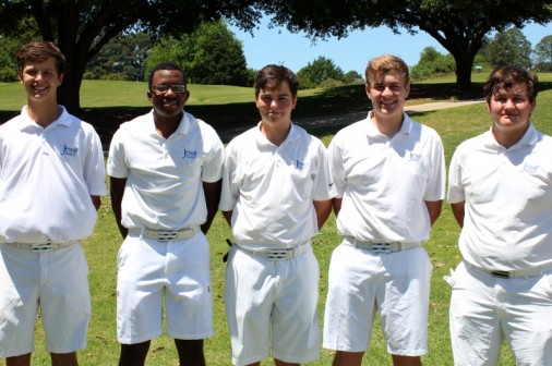 Sophomore Grant Glorioso and seniors C.J. Blagrove, Cole Johnson, Alex Anderson, and Will Dufour represented  Jesuit at the LHSAA state golf tournament in Shreveport.