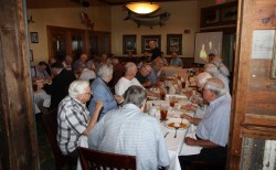 The Class of 1956 fills up an entire private dining room at Landry's.