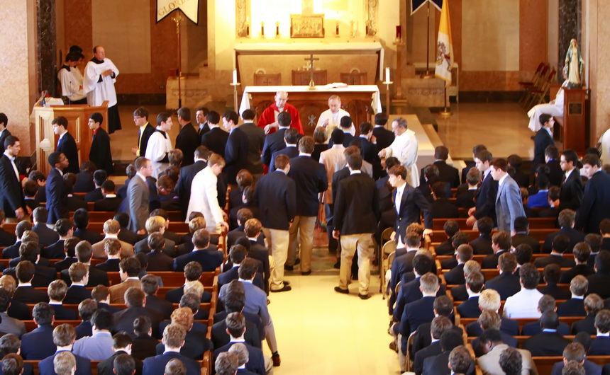 The Mass of the Holy Spirit on Friday in the Chapel of the North American Martys is a solemn and spiritual event that is steeped in history and tradition.