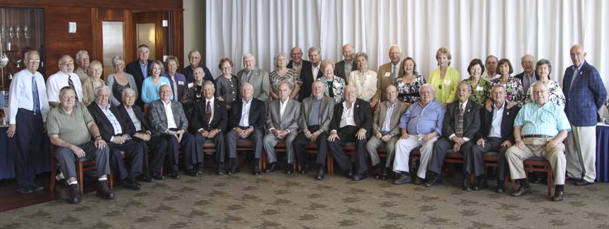 Members of the Class of 1951 and their spouses for their 2014 reunion on Friday, Oct. 17. The event took place at Southern Yacht Club.