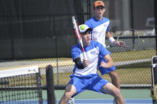 Junior Brandon Beck and senior Gregory Suhor won the state doubles title last year; they hope to replicate their success again this season.