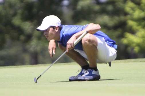 Junior Grant Glorioso gets in the zone on his way to an outstanding round of 70 at the District I - Region II Golf Tournament at Carter Plantation in Springfield. The eight-team event took place on Wednesday, April 29.