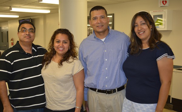 New parents Ana Flores, Marty Flores, Ramiro Quiroz and Tanya Quiroz attended the New Parents' Orientation on Saturday, April 18. The annual event gives parents the opportunity to meet Jesuit faculty, staff, and administration, as well as other Blue Jay parents.