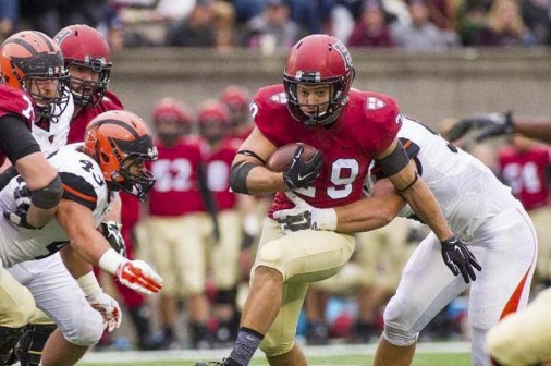 Paul Stanton '12, who helped Jesuit to an undefeated regular football season, is setting records at Harvard University.