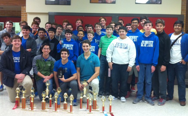 The Mu Alpha Theta and Chi Alpha Mu teams competed in the Brother Martin Math Tournament on Saturday, Jan. 16.