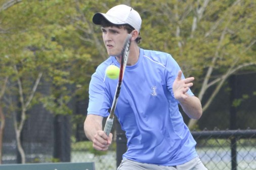 The Jesuit tennis team didn't crack under the pressure against Brother Martin. The same can't be said, however, for the racket of senior Jonathan Niehaus.