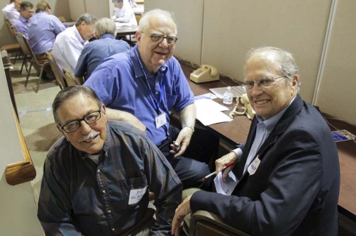 The Class of 1956, represented on Tuesday, March 8, by Tom Arata, Dave Schof, and Frank Courtenay, often ranks as one of Jesuit's most active, connected, and supportive alumni classes.
