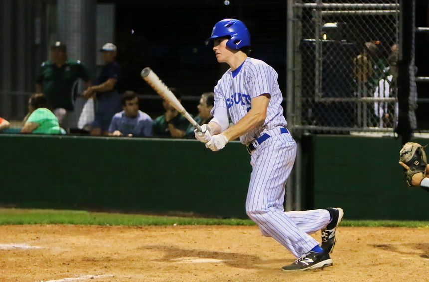 Connor Maginnis hit this pitch for a two-run double in the fifth inning.