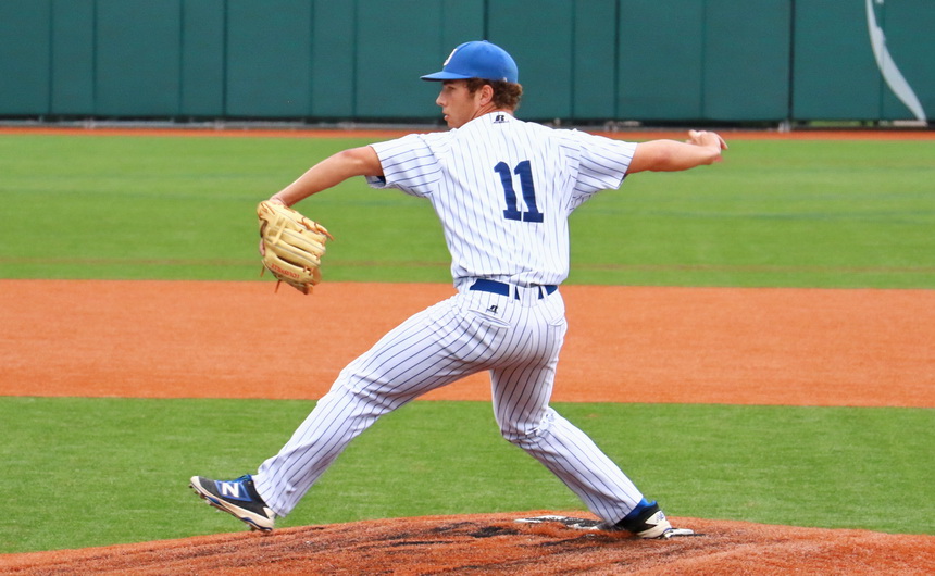 Jesuit's fourth pitcher, Todd Crabtree, entered the game in the bottom of the eighth and walked a Wildcat to load the bases. He struck out the next one for out number two and got the next batter to ground out to end the game. 