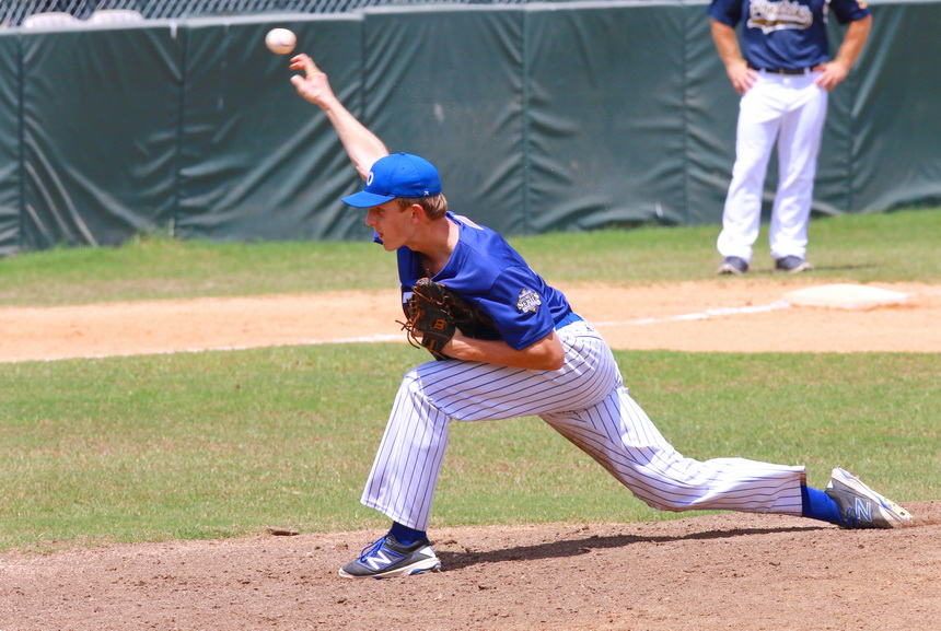 Collin Miller pitched six solid innings in the championship game against Ponstein's. He allowed one run on four hits, walked four, and struck out seven batters.