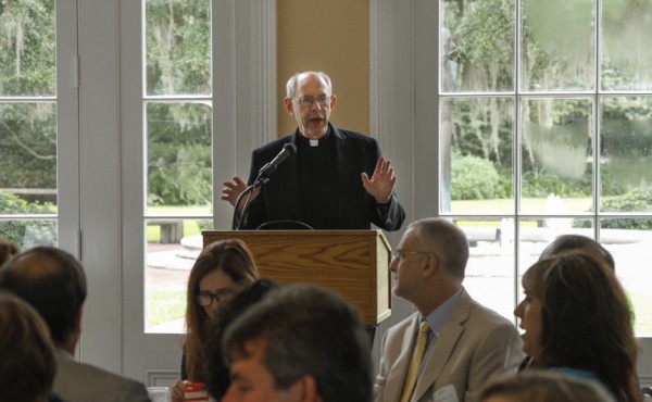 Fr. Anthony McGinn, S.J., thanked donors for their support in keeping Jesuit an affordable school of excellence.