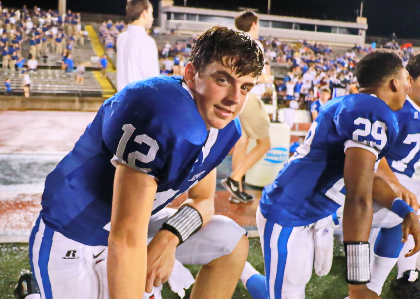 In the first three games, Jesuit quarterback Alex Watermeier completed 18 of 50 passes thrown for 276 yards. The stats include the Escambia game in which Watermeier completed seven of 16 attempted passes for 122 yards. As Coach Mark Songy put it after the Escambia game: "Alex grew up a little tonight."