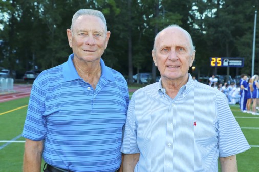 Jim Moore '56 (left) and Ronnie Gravois '56 (right) will receive special recognition for their work in establishing and maintaining a website which chronicles the long-standing JHS vs. HC rivalry series.