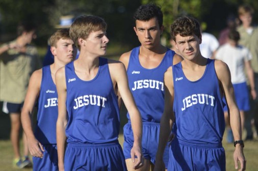 Seniors Luke Malter, Tanner Tresca, Reed Meric, and John Kling will all need to post strong times if Jesuit hopes to "threepeat" at the state cross country championships on Nov. 15.