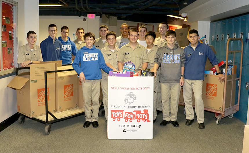 MCJROTC Asks Blue Jays to Donate "Toys for Tots" Through Dec. 9 Jesuit High School of New Orleans