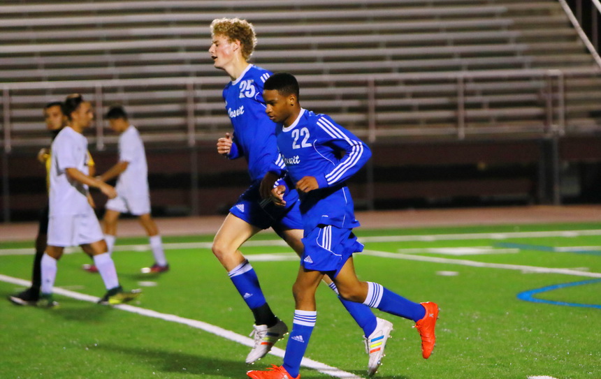 Juniors Benton Moore (25) and John Trotter each scored a pair of goals in the second half.