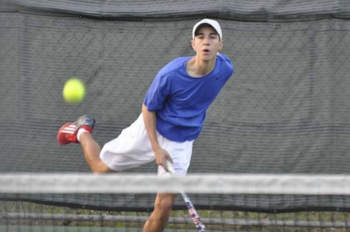 Junior Christian Lacoste teamed with sophomore Dex Webster to help Jesuit take three of four doubles matches against Strake Jesuit (Houston) on Friday, Feb. 10 at Independence Park in Baton Rouge.
