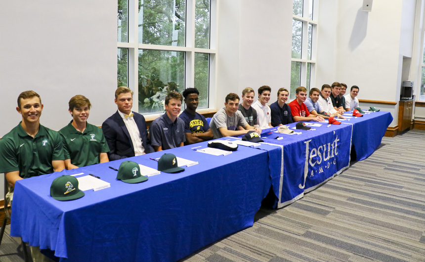 In one of Jesuit's larges signing ceremonies ever, 15 Blue Jays announced their college commitments.