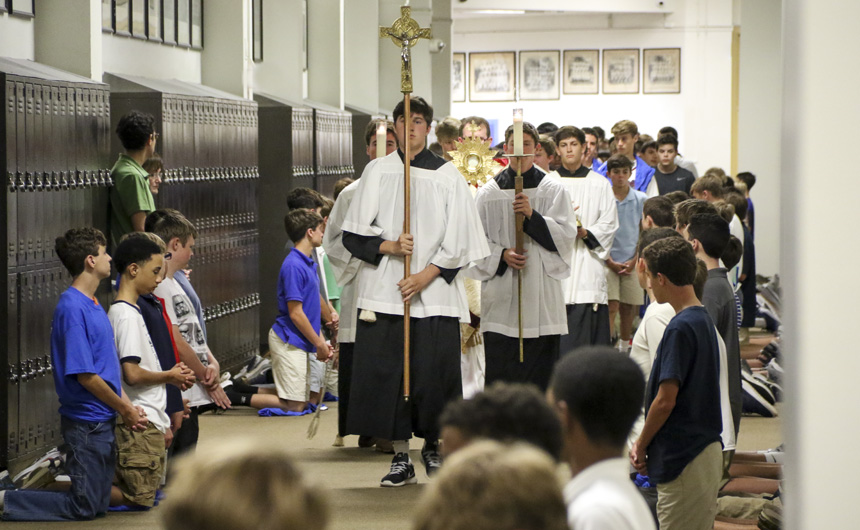 Students Become Stronger Men of Faith at Freshmen Retreat