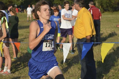 Sophomore Brandon Hall set a personal record with a time of 16:43 at the Catholic High Invitational on Oct. 7.