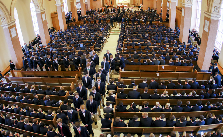 Students Wear Coat and Tie for Solemnity of the Immaculate Conception
