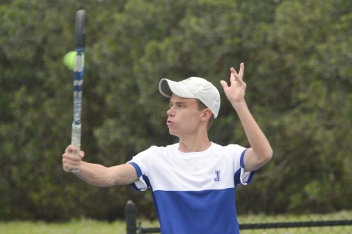 Senior Andrew Ryan won at Line 1 doubles and Line 3 singles to lead Jesuit to a 6-1 win over Ben Franklin on Tuesday, Feb. 27.