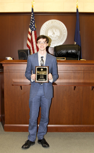 Senior Nick Leonik was named best witness at the 2018 state competition.