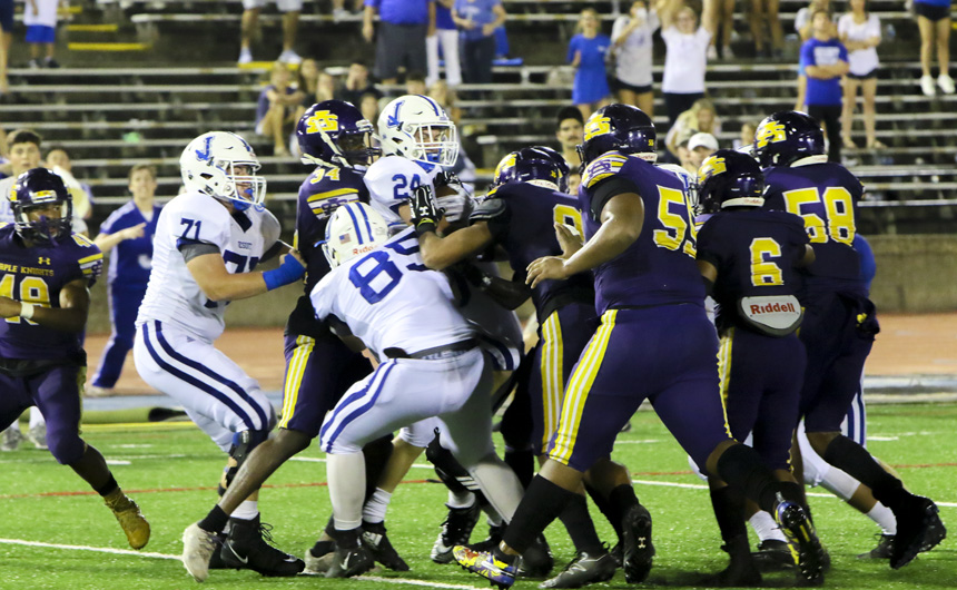 Linemen-Led Jays Push Past St. Aug in Final Seconds, 28-21