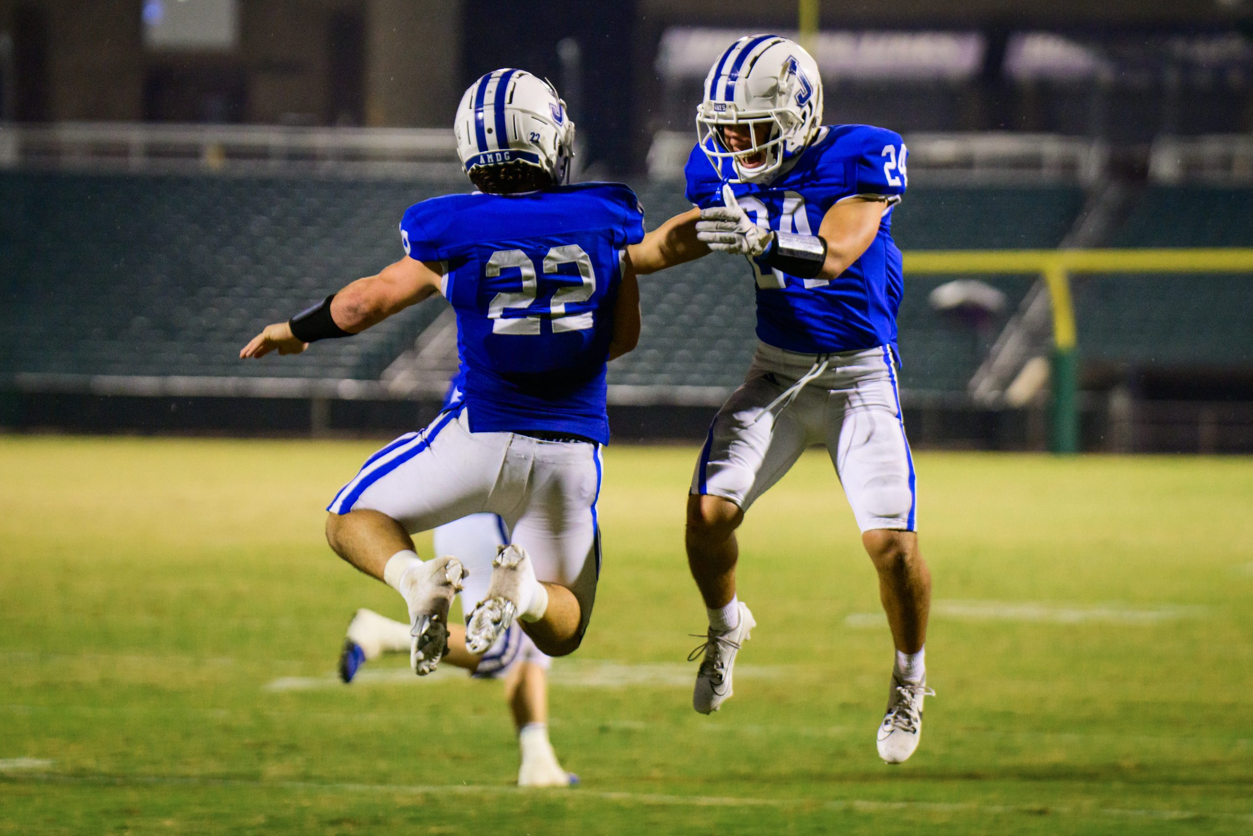 Football Finds Stride in Opening Playoff Game Against Byrd